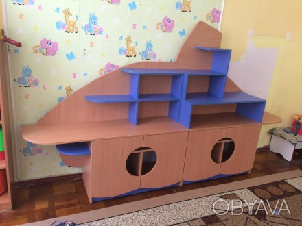 Детская игровая стена для игрушек Кораблик предназначена для оборудования дошкол. . фото 1
