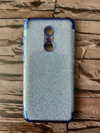 Чехол блестящий для Xiaomi Redmi 5 Plus синий ободок. Днепр. фото 1 Чехол блестящий для Xiaomi Redmi 5 Plus синий ободок. Днепр. фото 1