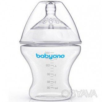 Бутылочка для кормления антиколиковая BabyOno Natural Nursing. 180 мл (1450) 
Пр. . фото 1