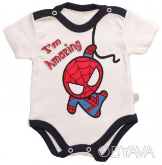 Боди- футболка для малышей
Оригинальный стильный боди "SpiderMan" специально соз. . фото 1