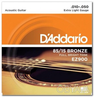 Супер Струны D`addario Bronze Extra Light 10-50 Струны для акустической гитары B. . фото 1