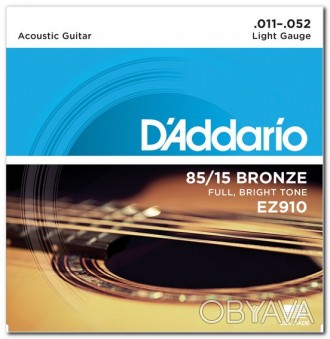 Супер Струны Daddario Bronze Light 11-52 Струны для акустической гитары Bronze 1. . фото 1