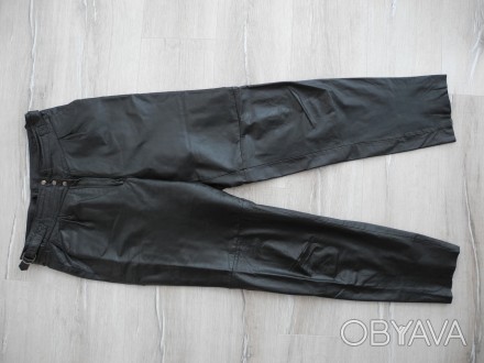 Штаны кожаные МОТО 30/32 ( 100% кожа лаечка ), очень стильные супер цвет приятны. . фото 1