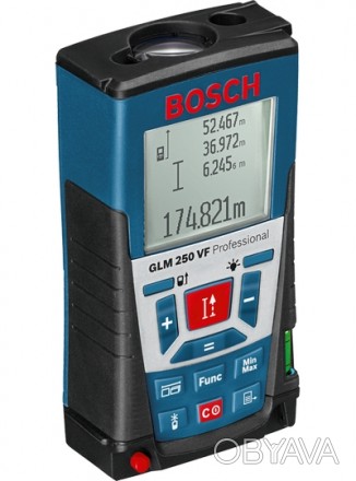 Лазерный дальномер Bosch GLM 250 VF Prof позволяет просто и быстро узнать длину,. . фото 1