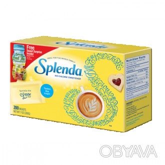 Заменитель сахара Splenda сукралоза, упаковка 200 грамм (200 пакетов по 1 грамму. . фото 1
