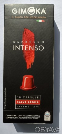 Кофе в капсулах Gimoka Nespresso Intenso (10 шт) совместимые с кофемашинами, кот. . фото 1