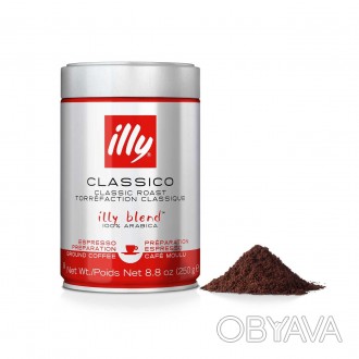 Молотый кофе illy Espresso Medium Classico 250 грамм в ж/б - идеальный баланс кр. . фото 1