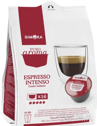 Кофе в капсулы Dolce Gusto (Nescafe) Compatible Gimoka Intenso Espresso - мощный. . фото 1