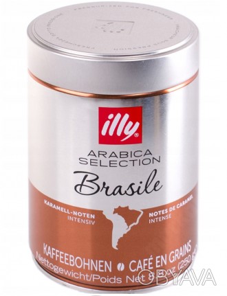 Кофе в зернах illy Arabica Selection Бразилия 250 грамм ж/б - 100% элитная Араби. . фото 1