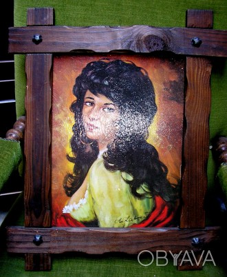 Картина "Цыганка" в деревянной раме . 
Может быть хорошим подарком на любой праз. . фото 1