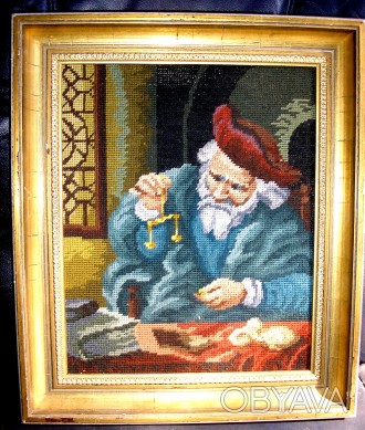 Картина с вышивкой в деревянной раме . 
Может быть хорошим подарком на любой пра. . фото 1