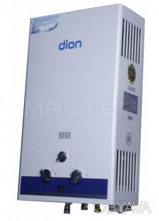 Колонка газовая DION JSD 08-серебристая, Мощность: 16 кВт, Проток 8 л/мин, тип Д. . фото 1