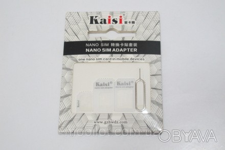 Переходник Kaisi Nano Sim Adapter (TA-16) 
Переходник для sim-карт. Все в рабоче. . фото 1