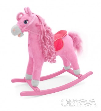 Лошадка качалка детская Princess Розовая 
Уникальная интерактивная игрушка, поми. . фото 1