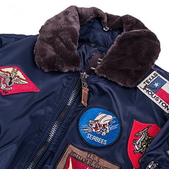 Для створення льотної куртки Top Gun B-15 Flight Bomber Jacket with Patches за о. . фото 3