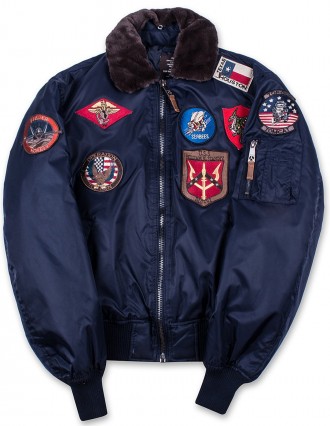 Для створення льотної куртки Top Gun B-15 Flight Bomber Jacket with Patches за о. . фото 2