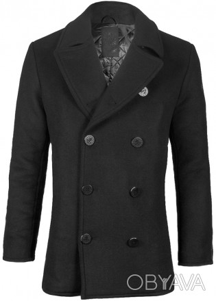 Оригінальне двобортне пальто Men's Wool Military Issue Double Breasted Coat. . фото 1