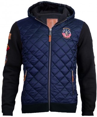 Куртка-реглан Top Gun Quilted Fleece Hoodie with Patches - ідеальний варіант для. . фото 2