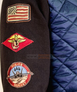 Куртка-реглан Top Gun Quilted Fleece Hoodie with Patches - ідеальний варіант для. . фото 5