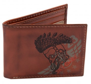 Top Gun Embroidered Sky Chief Leather Trifold Wallet - оригінальний гаманець аме. . фото 3