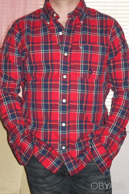 Мужская классическая рубашка Abercrombie & Fitch размер XL (европейский разм. . фото 1