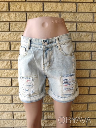 Шорты женские джинсовые коттоновые с высокой посадкой NN, 100% коттон.
Доступные. . фото 1