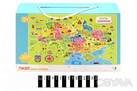 Пазл DoDo "Карта Украины" 100 элементов, 46 х 64 см
Пазлы Карта Украины несомнен. . фото 1