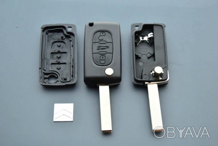 Корпус выкидного ключа для Citroen C1, C2, С3, С4, Jumpy (Ситроен Джампи) 3 - кн. . фото 1