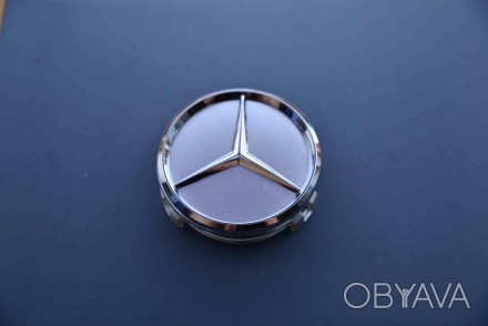 Колпачки заглушки на литые диски в диски Mercedes Мерседес (60/56/10) серебро. . фото 1