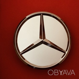 Колпачки заглушки на литые диски в диски Мерседес Mercedes (75/70/16) серебро/хр. . фото 1