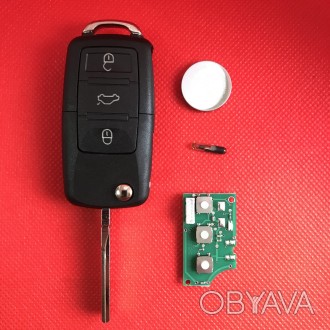 Ключ Фольксваген Volkswagen Eos Golf Jetta 3 кнопки с микросхемой 1K0959753N ,с . . фото 1
