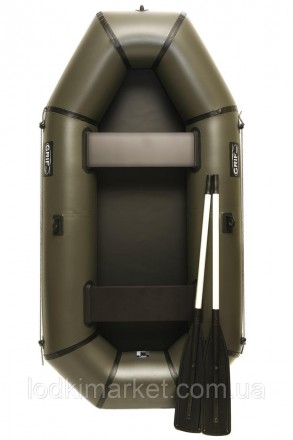 Двухместная надувная Лодка ПВХ Grif boat GL-240. Киев. фото 1