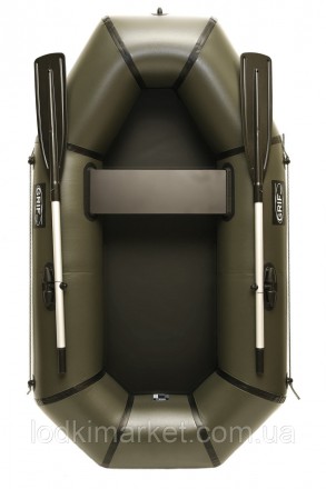 Полуторная надувная Лодка ПВХ Grif boat GL-210L. Киев. фото 1