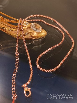 Материал ювелирный сплав
Покрытие розовое золото 
Длина 45 см + 5 см дополнитель. . фото 1
