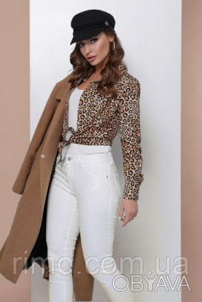 Стильная леопардовая блуза. Идеально комбинируется с любым низом. Рукав длинный.. . фото 1