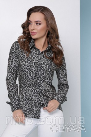 Стильная леопардовая блуза. Идеально комбинируется с любым низом. Рукав длинный.. . фото 1