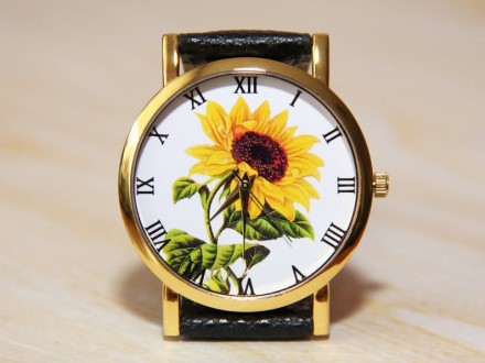 Наручные часы, Часы подсолнух, женские часы, часы цветы, подарок часы

Часы кр. . фото 2
