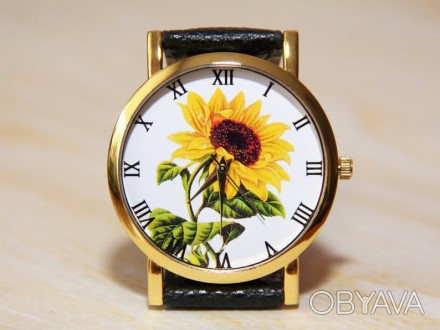 Наручные часы, Часы подсолнух, женские часы, часы цветы, подарок часы

Часы кр. . фото 1