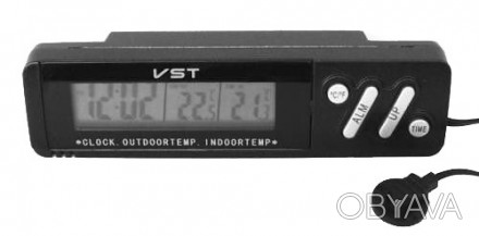 
 Автомобильные часы VST-7067 являются многофункциональным прибором, объединяющи. . фото 1