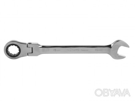  Ключ комбинированный с трещоточным механизмом в накидной части 19 мм. Комбиниро. . фото 1