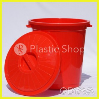 Характеристики товара : "Мусорный бак 50 лт красный"
Производитель:
 Ал-Пластик . . фото 1