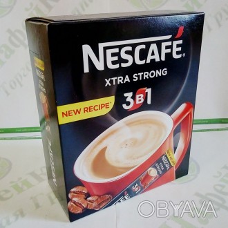 Быстрорастворимый кофейный напиток "Нескафе" Экстра Стронг 3 в 1: кофе, сахар, с. . фото 1
