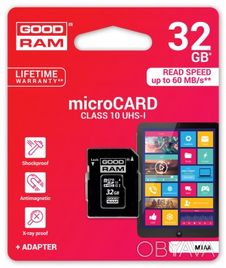 Картка пам'ятi GOODRAM microSDHC 32GB Class 10
 
 
Описание
карта памяти GOODRAM. . фото 1