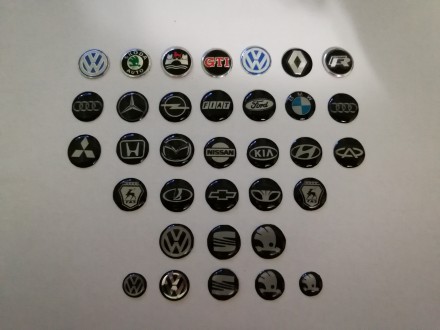 Логотип-наклейки на выкидные ключи VW, Skoda и на многие другие марки авто диаме. . фото 4