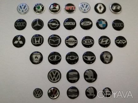 Логотип-наклейки на выкидные ключи VW, Skoda и на многие другие марки авто диаме. . фото 1