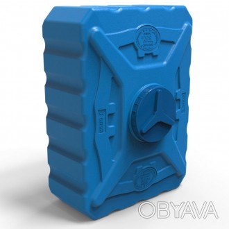 Емкость квадратная пластиковая объем 500 литров трёхслойная синяя. Д/Ш/В - 131/9. . фото 1