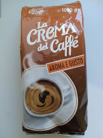 Кофе в зернах   La Crema del Caffe 1кг Италия   -  это  тонкое сочетание арабики. . фото 2