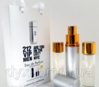 Наборы духов по 15мл 3шт Carolina Herrera 212 Vip Men. Київ. фото 1 Наборы духов по 15мл 3шт Carolina Herrera 212 Vip Men. Київ. фото 1