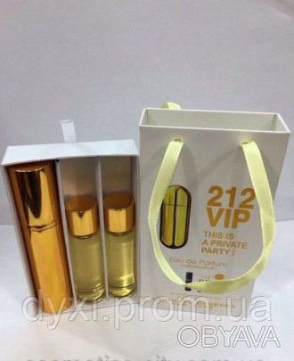
Женская парфюмированная вода в подарочном наборе Carolina Herrera 212 Vip , 3*1. . фото 1