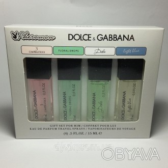 Подарочный набор парфюмерии Dolce&Gabbana с феромонами 4 по 15 мл.
В набор входи. . фото 1